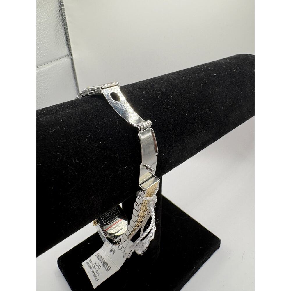 Coach New York Cadie Women Watch Two-Tone Bracelet Slim Rectangular As Is Silver - Picture 7 of 8